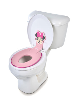 Bright Starts Disney Baby Minnie Mouse Flip & Sit Potty Training Seat, Attaches to Toilet Securely, Space Saving Design Fits Most Toilets