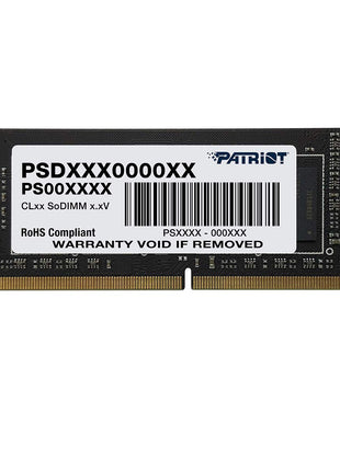 Patriot Signature Line Series DDR4 RAM 16GB (1 x 16GB) 3200MHz SODIMM | Module type: SODIMM.