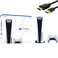 PlayStation 5 Disc Edition 825GB Gaming Console + 1 Wireless Controller for PS5, 8-Core x86-64-AMD Ryzen Zen 2 CPU, 16GB GDDR6, Up to 120FPS, Michooyel HDMI_Cable