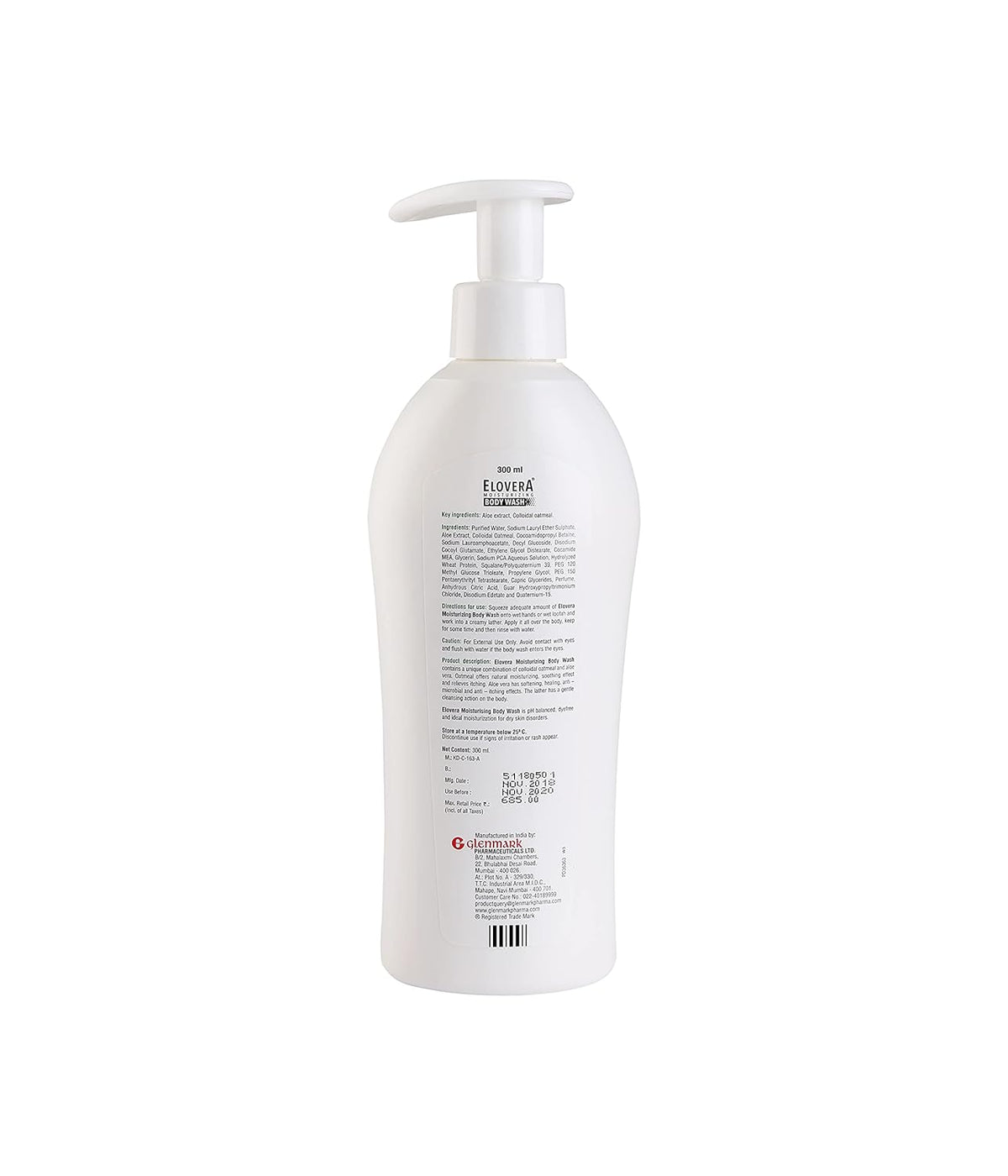 Elovera Moisturising Body Wash, 300 ml