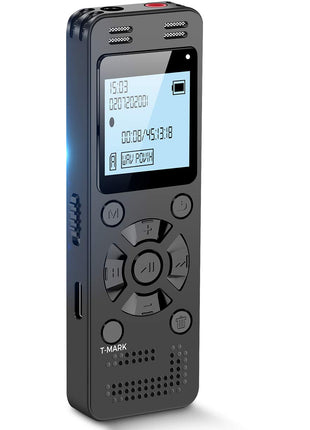 128GB Digital Voice Recorder for Lectures Meetings - EVIDA 9296 Hours Voice Activated Recording Device Audio Recorder with Playback,Password