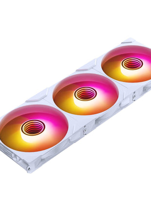 Phanteks M25-140 Gen2 Triple Pack, 3X 140mm ARGB High Performance Cooling Fans, Daisy-Chain Unified Fan Frame, Infinity Mirror hub, Single Cable Connection, White