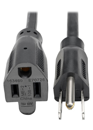 Tripp Lite Power Extension Cord, 13A, 16AWG (NEMA 5-15P to NEMA 5-15R) 6-ft.(P024-006-13A) Black