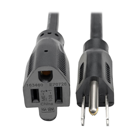 Tripp Lite Power Extension Cord, 13A, 16AWG (NEMA 5-15P to NEMA 5-15R) 6-ft.(P024-006-13A) Black