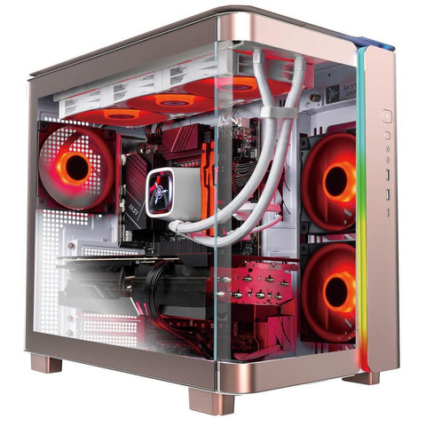 Skytech King 95 Gaming PC Desktop, Ryzen 7 7800X3D 4.2 GHz (5GHz Turbo), AMD RX 9070 XT 16GB, 2TB Gen4 NVMe SSD, 32GB DDR5 RAM 5600 RGB, 850W Gold PSU, 360mm ARGB AIO, Wi-Fi, Win 11
