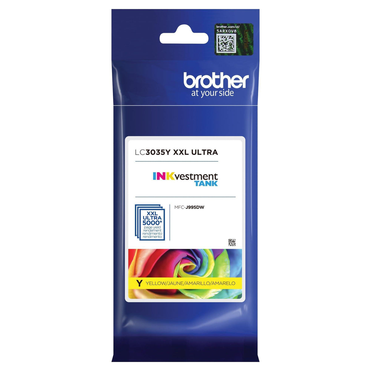 Brother Genuine LC3035Y, Single Pack Ultra High-Yield Yellow INKvestment Tank Ink Cartridge, Page Yield Up to 5,000 Pages, LC3035, Amazon Dash Replenishment Cartridge
