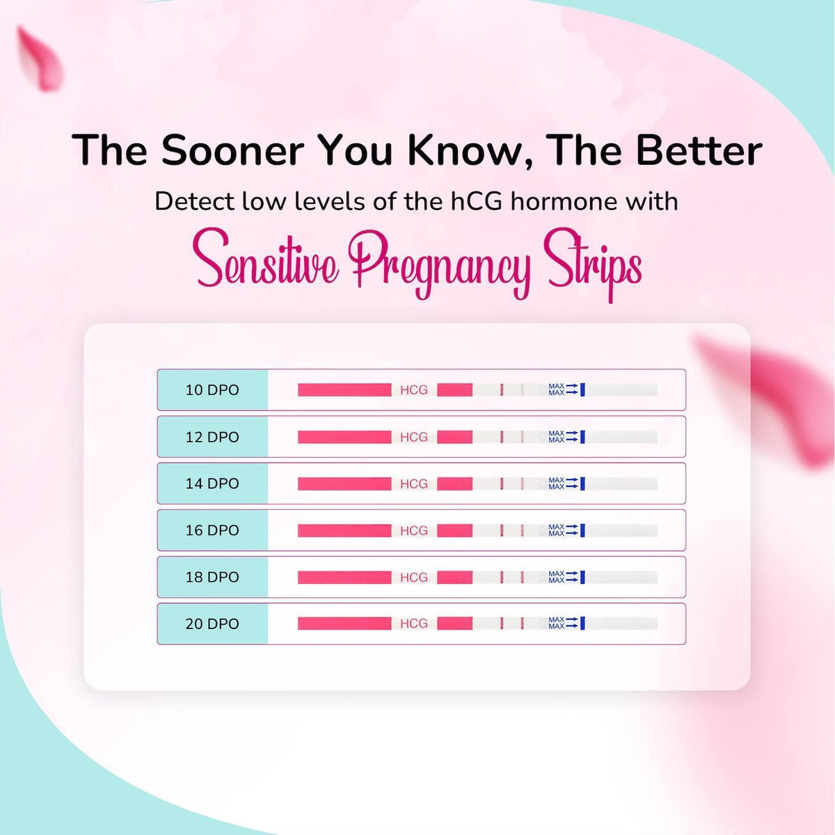Clinical Guard 25 Pregnancy Tests Early Detection Strips - Sensitive & Accurate Measurement Within 5 mins -Pregnancy Test Strips for Women - HCG Test Strip Kit- Pruebas De Embarazo