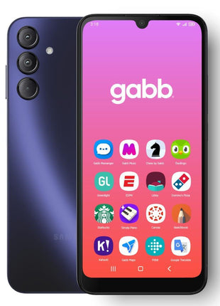 Gabb Phone 4 Pro — Smartphone for Teens, GPS Tracker, No Social Media or Internet, Optional Parental Contact Controls, Phone Plan Required - Dark Blue