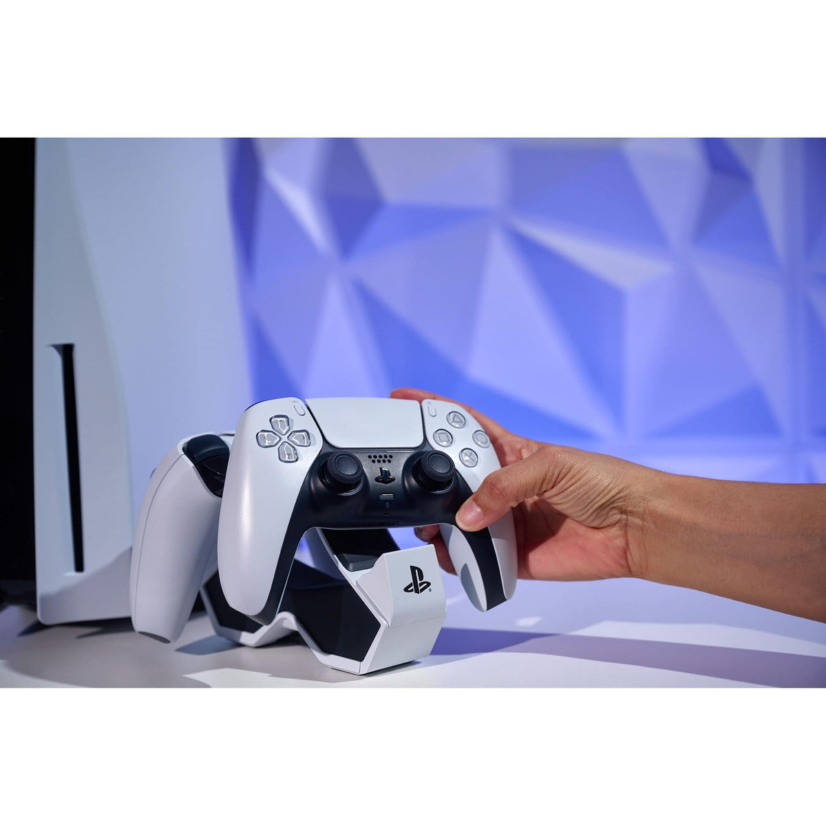 PowerA Twin Charging Station for Dualsense Wireless Controllers, Charge, Sony PlayStation, PS5, Officially Licensed