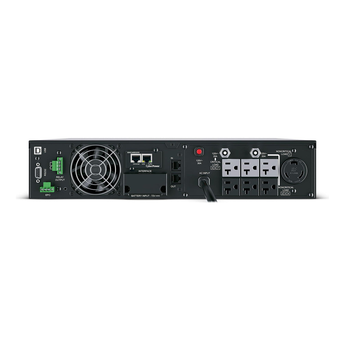 CyberPower OL3000RTXL2UN Smart App Online UPS Battery Backup and Surge Protector, 3000VA/2700W, 7 Outlets, 2U Rack/Tower, Pre-Installed RMCARD205, EBM Option, UL Certified