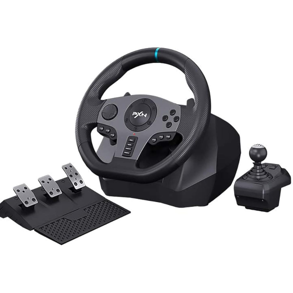 PXN Racing Wheel - Steering Wheel V9 Driving Wheel 270°/ 900° Degree Vibration Gaming Steering Wheel with Shifter and Pedal for PS4,PC,PS3,Xbox Series X|S, Xbox One(V9)