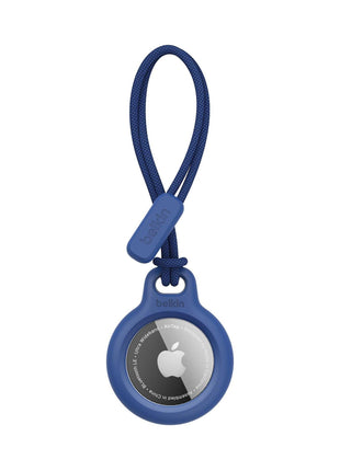 Belkin Apple Airtag Secure Holder With Strap - Apple Air Tag Keychain - Airtag Holder With Strap For Key Ring - Airtag Keychain Accessories - Scratch Resistant Airtag Case With Raised Edges - Blue