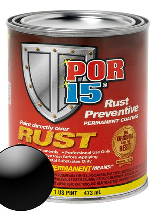 POR-15 Rust Preventive Coating, Stop Rust and Corrosion Permanently, Anti-rust, Non-porous Protective Barrier, 16 Fluid Ounces, Gloss Black