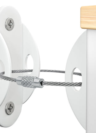 Booda Brand Furniture Anchors (10 Pack) for Baby Proofing, Furniture Straps Anti Tip Furniture Anchor Securing 400 lbs/Keep Baby Pet Safety from Falling Furniture, Metal White Earthquake Straps
