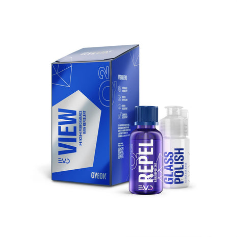 Gyeon View EVO Windshield Ceramic Glass Coating Hydrophobic Rain Repellent Auto Screen Sealant Improves Visibility Safety Self Cleaning Glass Protection with Long Lasting Durability