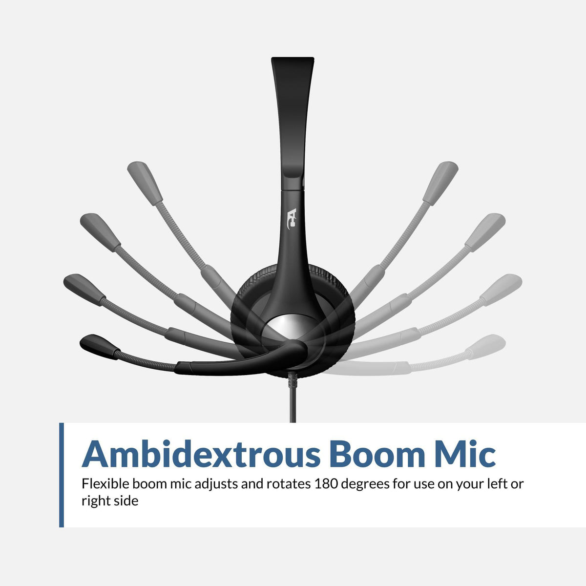 Cyber Acoustics Stereo Headset (AC-204), 3.5mm Stereo & Y-Adapter, Home, K12 School Classroom and Education