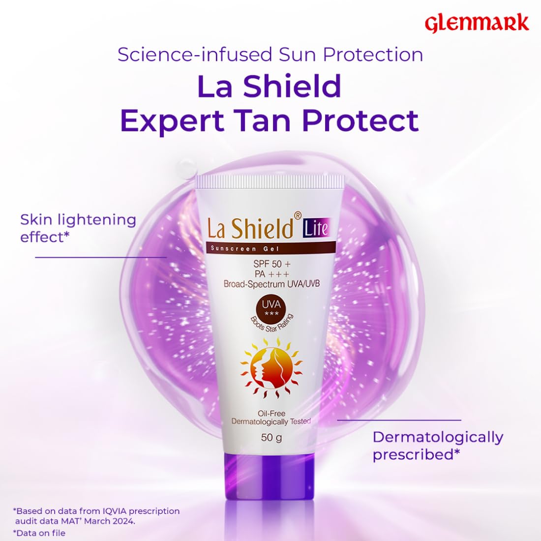 La Shield Lite SPF 50 PA+++ Mineral Sunscreen Gel | Skin brightening in 3 Weeks| No White cast | Broad spectrum | Oil-free | PA +++ | Dermatologist Prescribed | All Skin types | 50g