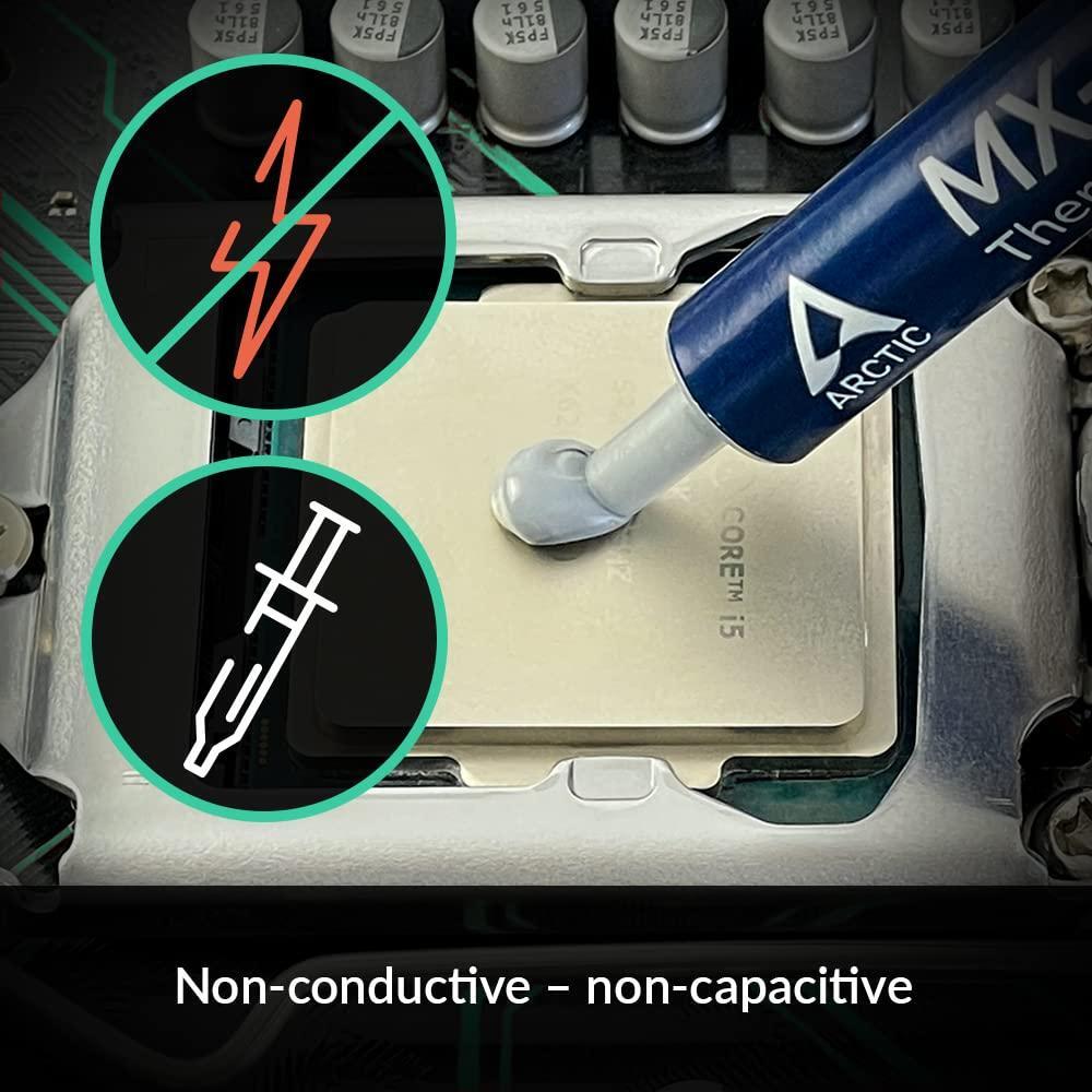 ARCTIC MX-4 (incl. Spatula, 4 g) - Premium Performance Thermal Paste for All Processors (CPU, GPU - PC), Very high Thermal Conductivity, Long Durability, Safe Application