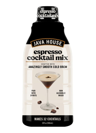 Java House Cold Brew Espresso Cocktail Mix – Premium 100% Arabica Cold Brew Concentrate – Smooth Coffee With French Vanilla Notes – 32oz Bottle (Makes 32 Cocktails)