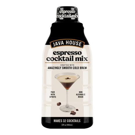 Java House Cold Brew Espresso Cocktail Mix – Premium 100% Arabica Cold Brew Concentrate – Smooth Coffee With French Vanilla Notes – 32oz Bottle (Makes 32 Cocktails)