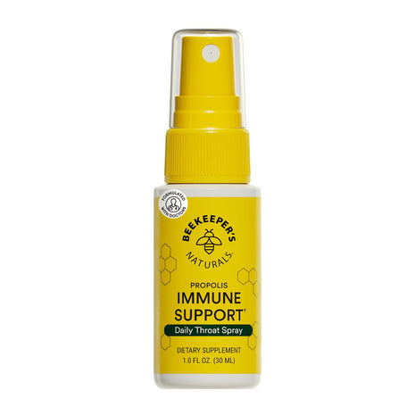 Propolis Throat Spray by Beekeeper's Naturals   95% Bee Propolis Extract, Natural Immune Support & Sore Throat Relief   Antioxidants, Keto, Paleo, Gluten Free (1.0 oz)(Pack of 1)