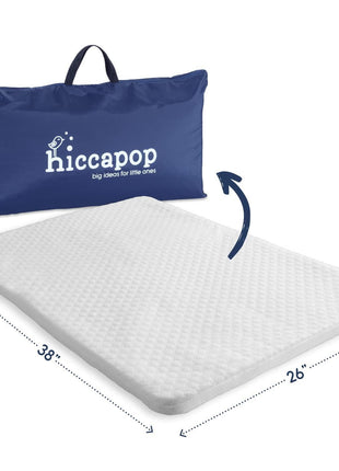 hiccapop Pack and Play Mattress Pad (38 inchx26 inchx1.5 inch), Playard Pad, Portable Crib Mattress, 1.5 inch Thick