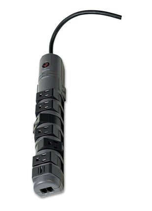 Belkin Pivot Plug Surge Protector, 8 ac outlets, 6 ft Cord, 1,800 j, Gray