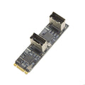 8 Port Non-RAID SATA III 6Gbp/s to M.2 B+M Key Adapter PCI-e 3.0 x2 bandwith
