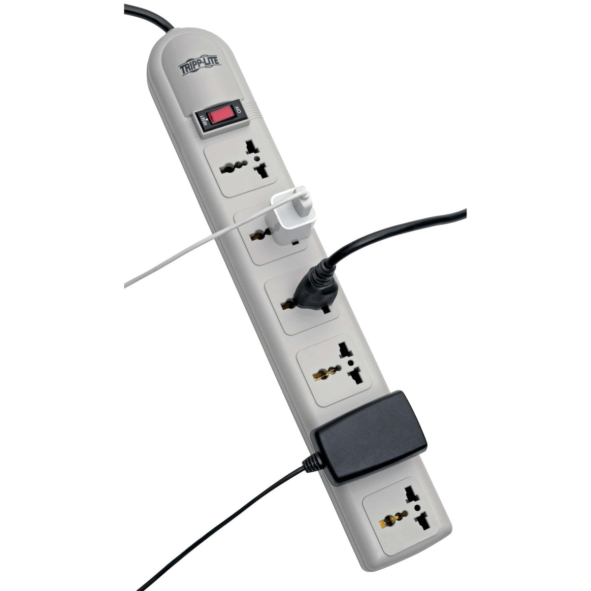 Tripp Lite 230V 6-Universal Outlet Surge Protector Power Strip, 1.8M Cord, British Plug (SUPER6OMNI B)