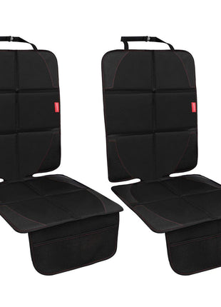 MORROLS Car Seat Protector, 2 Pack Carseat Protector with Thick Padding, Baby/Pets for Child Car Seat-Mesh Pockets-Waterproof-Universal Size(Black)