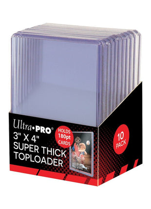 Ultra Pro 3 inch X 4 inch Super Thick 180PT Toploader, Polyvinyl Chloride, 10ct