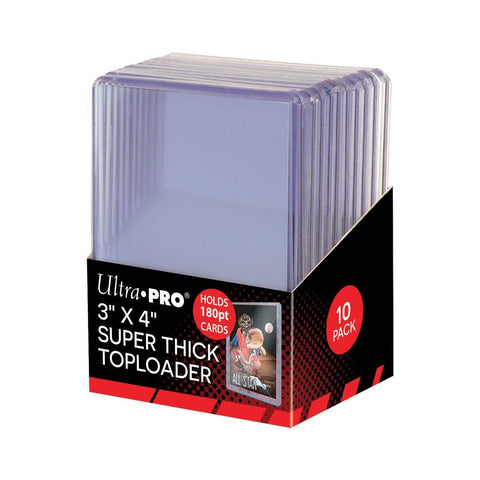 Ultra Pro 3" X 4" Super Thick 180PT Toploader, Polyvinyl Chloride, 10ct