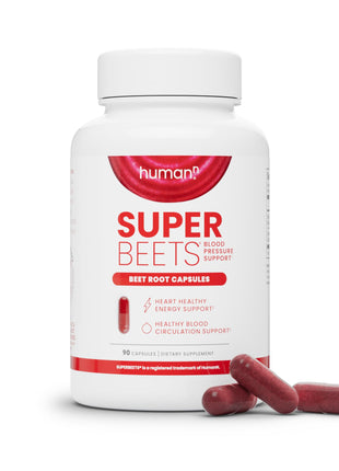 HumanN SuperBeets Beet Root Capsules Quick Release 1000mg, Helps Support Nitric Oxide Production, Blood Pressure, Heart Health, Contains Non GMO Beetroot Powder, Studied Antioxidants 90 Count