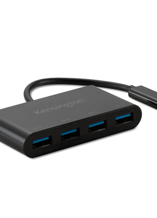 Kensington CH1200 USB-C 10Gbps 4-Port Hub, USB Type C to USB Adapter with 4 USB 3.0, Compatible with Thunderbolt 4, Thunderbolt 3, USB4 and USB-C Devices (K33616WW)