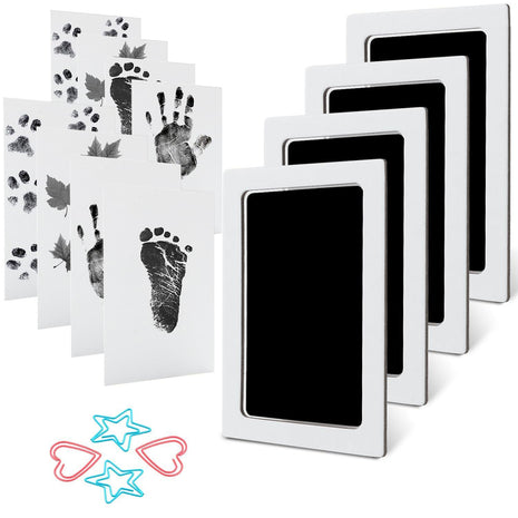 4-Pack Baby Inkless Hand and Footprint Kit Paw Nose Print Kit for Dogs Cats Pets Clean Touch Ink Pad for Baby Pets Newborn Keepsake Mess-Free Ink Pad