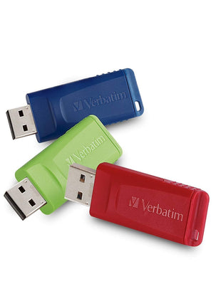 Verbatim Store 'n' Go USB Flash Drive 2.0, 16GB, Multi (Pack of 3)