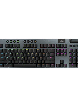 Logitech G915 X Lightspeed Low-Profile Wireless Gaming Keyboard, Double-Shot PBT Keycaps, Fully Programmable Keys, RGB Backlighting, Sleek Aluminum Finishing, GL Red Linear Switches - PC/Mac - Black