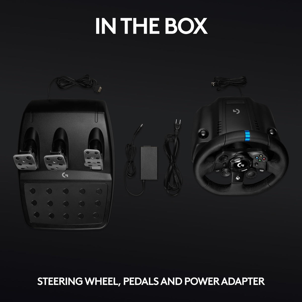 Logitech G923 Racing Wheel and Pedals for Xbox Series X|S, Xbox One and PC featuring TRUEFORCE up to 1000 Hz Force Feedback, Responsive Pedal, Dual Clutch Launch Control, and Genuine Leather Wheel Cover