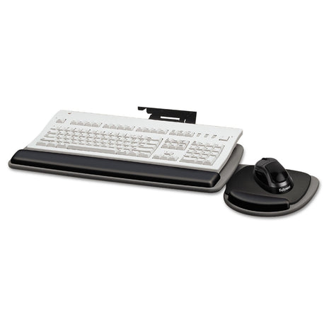 Fellowes 93841 Adjustable Standard Keyboard Platform, 20-1/4w x 11-1/8d, Graphite/Black, 4.5 inch x 30.5 inch x 20 inch