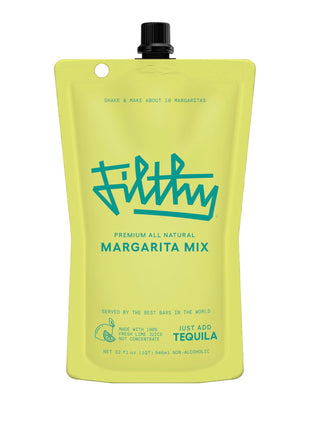 Filthy Margarita Mix, Premium Cocktail Mixer - 32 Oz Pouch | All-Natural Ingredients, Made with Fresh Florida Lime Juice & Organic Agave Nectar - Non-GMO, Gluten-Free & Vegan