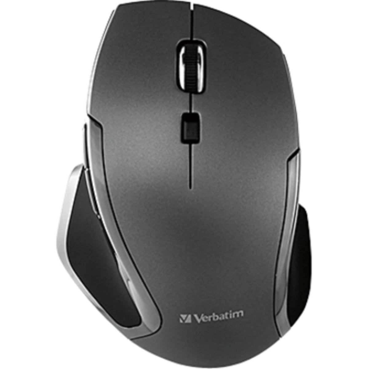 Verbatim 2.4G Wireless 6-Button LED Ergonomic Deluxe Mouse - Computer Mouse with Nano Receiver for Mac and PC – Black,Graphite