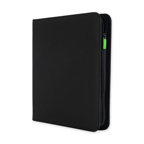 Vault X 12 Pocket Trading Card Zip Binder, 480 Cards, Premium Exo-Tec Album Material, 20 Side-Loading Pages, Folder, Sports, TCG (Black)