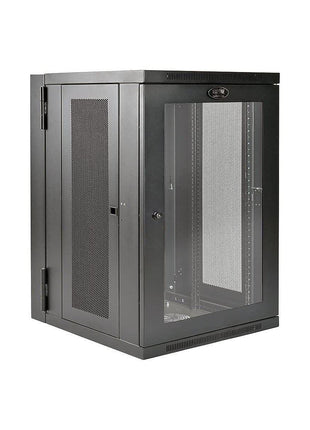 Tripp Lite 18U Wall Mount Rack Enclosure Server Cabinet with Acrylic Glass Door, Hinged Back, 24.5 in. Deep, UPS-Depth (SRW18USDPG)
