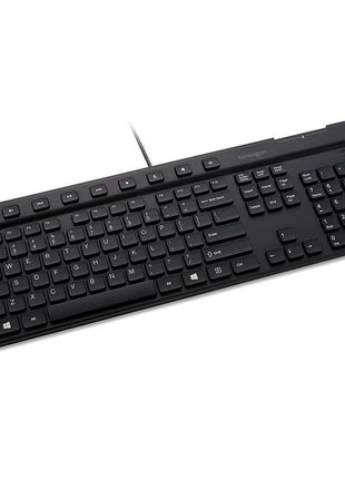 Kensington Simple Solutions Wired Keyboard with Smart Card Reader (CAC) (K55115US),Black