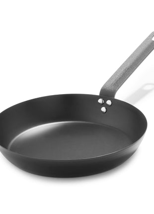 Merten & Storck 10" Pre-Seasoned Carbon Steel Frying Pan Skillet | Natural Nonstick with Use, Induction & All Stovetop Suitable, Grill & Campfire Safe, Even Heating, Indoor/Outdoor Use