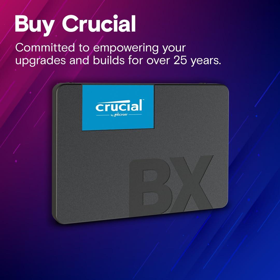 Crucial BX500 2TB 3D NAND SATA 2.5-Inch Internal SSD, up to 540MB/s - CT2000BX500SSD1, Solid State Drive