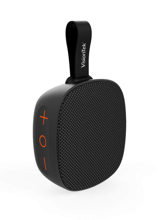VisionTek SoundCube Wireless Bluetooth Speaker with IPX7 Waterproof Rating, Bluetooth 5.0, 6+ Hour Playtime, Built-in Mic, TWS Support, Compatible with Phone/Tablet/TV/Laptop (Black) -901313