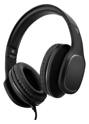 V7 HA701-3NP Over-Ear Headphones with Microphone and Volume Control, Foldable, Call Answering for Cellphones, Tablets, Smartphones, Laptop Computer, PC, Black