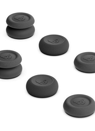 Skull & Co. Skin, CQC and FPS Thumb Grips Joystick Cap Analog Stick Cover for Steam Deck/OLED and ROG Ally, Ally X- Black, Set of 6