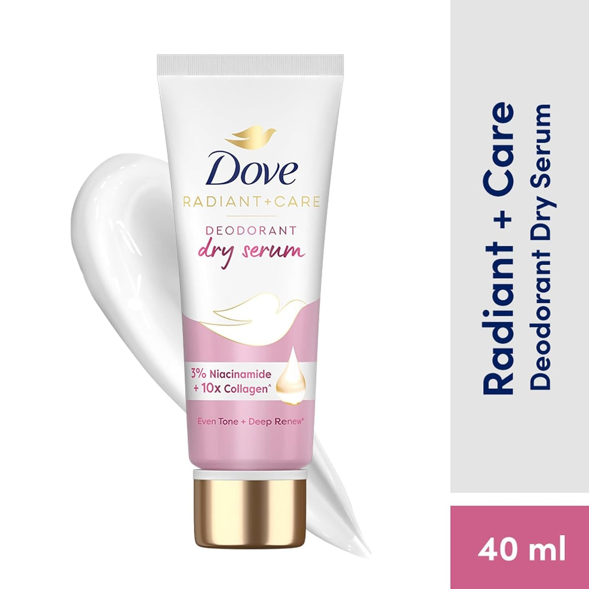 Dove Dry Serum Niacinamide and Collagen | Anti-Perspirant Deodorant Dry Serum | 40ml